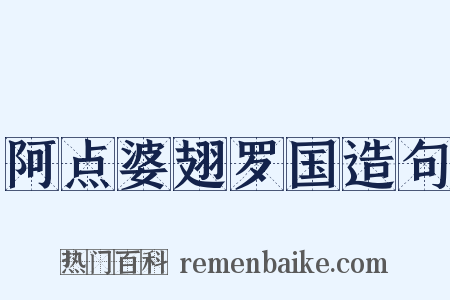 阿点婆翅罗国造句是什么意思的图片